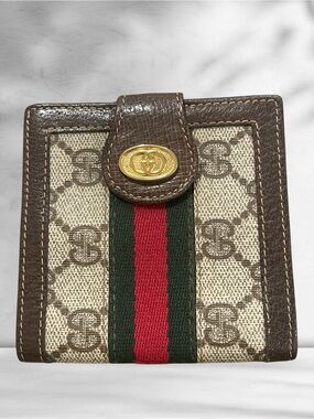 Vintage Gucci Supreme GG Sherry Line Monogram Bifold Wallet